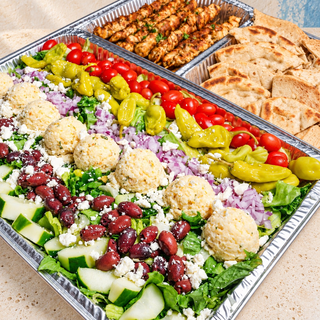 Wood Fired Chicken Souvlaki Platter